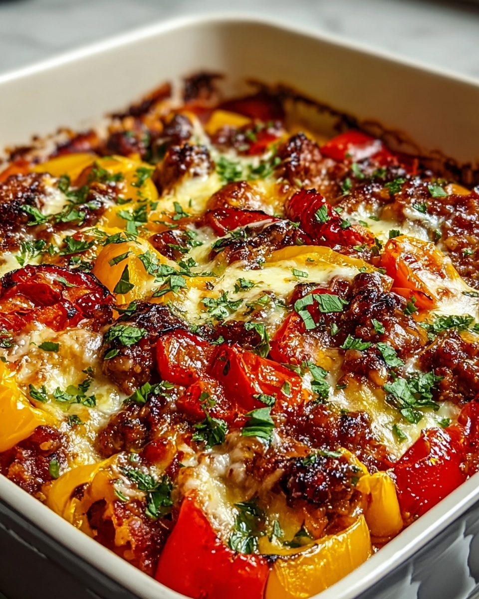 Flavorful Italian Sausage & Pepper Casserole Recipe
