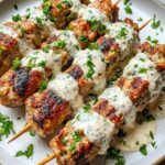 Creamy Garlic Yogurt Chicken Kofta with Fresh Parsley Recipe