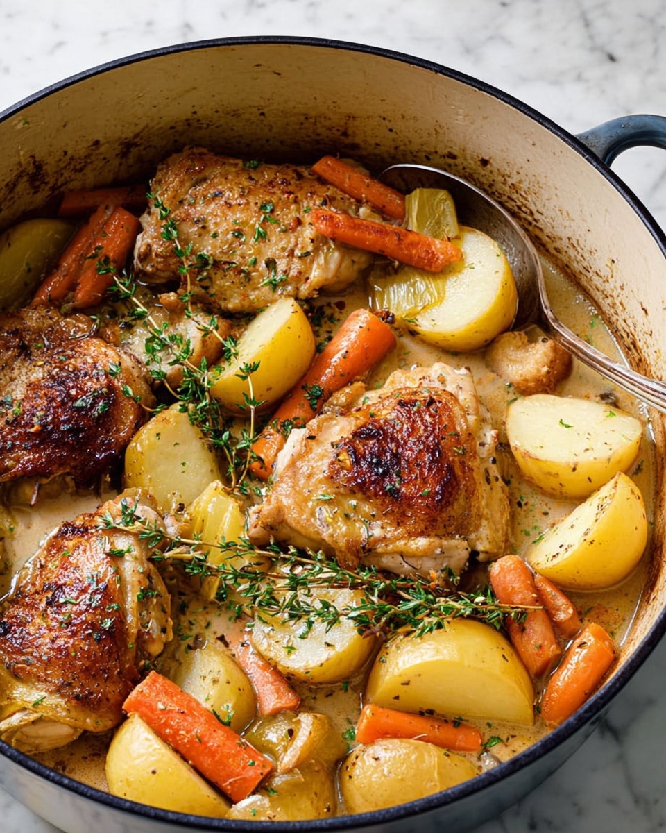 French-Style Chicken with Potatoes and Herbs Recipe - Recipe Image