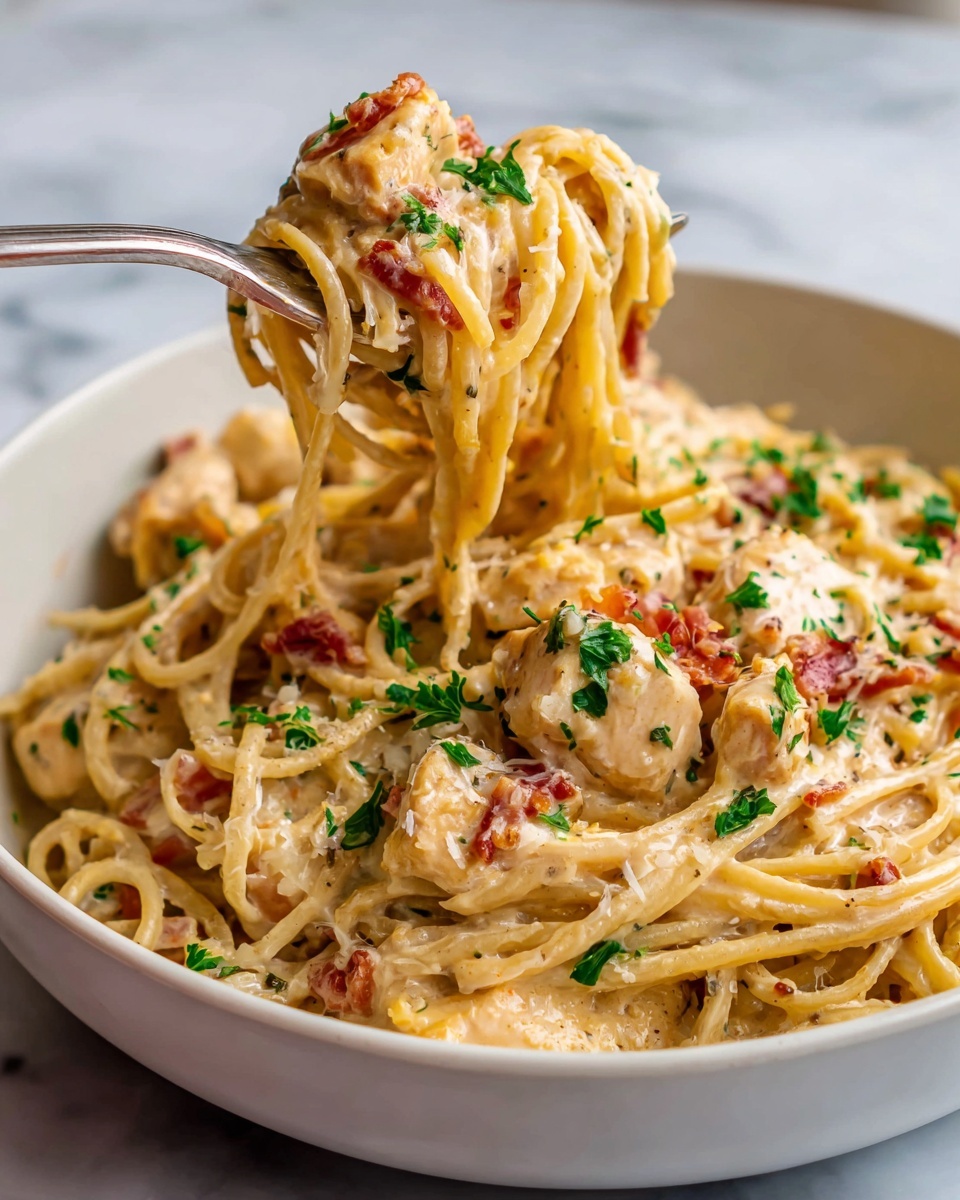 Creamy Chicken Spaghetti Bake Recipe - Recipe Image