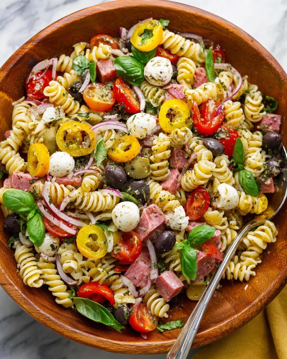 Easy Italian Antipasto Pasta Salad Recipe