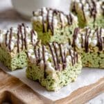 Pistachio Rice Krispie Treats with Dark Chocolate Recipe