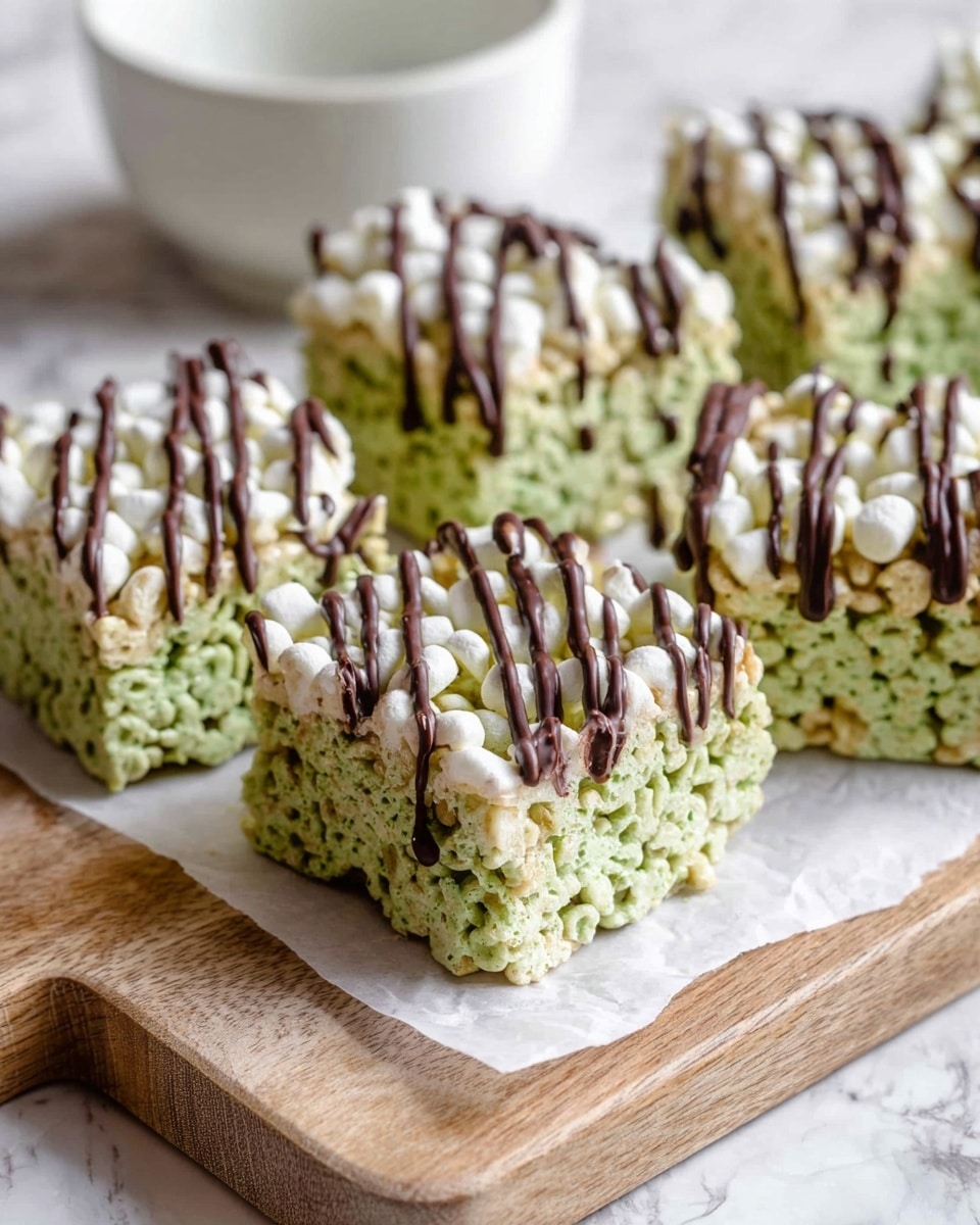 Pistachio Rice Krispie Treats with Dark Chocolate Recipe