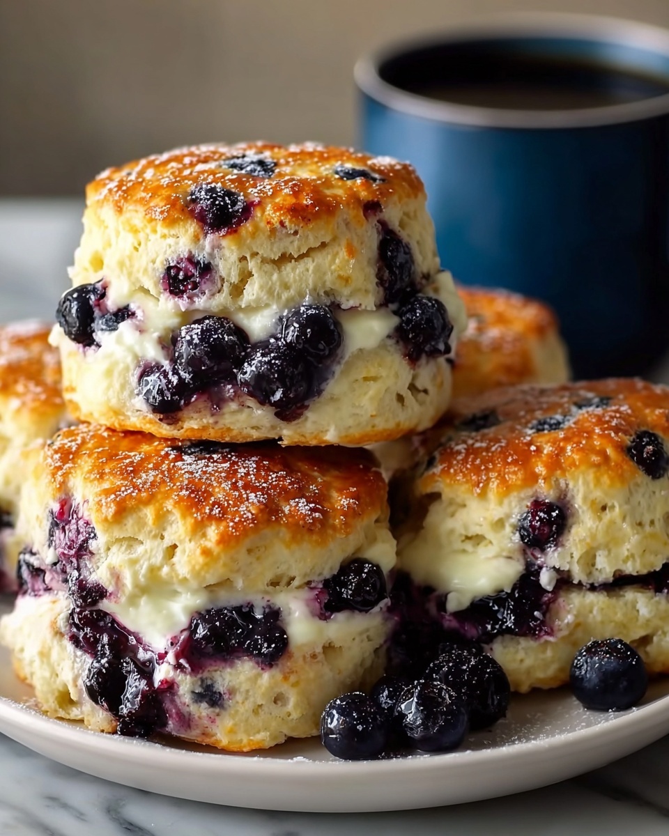 Blueberry Biscuits with Lemon Glaze Recipe - Recipe Image
