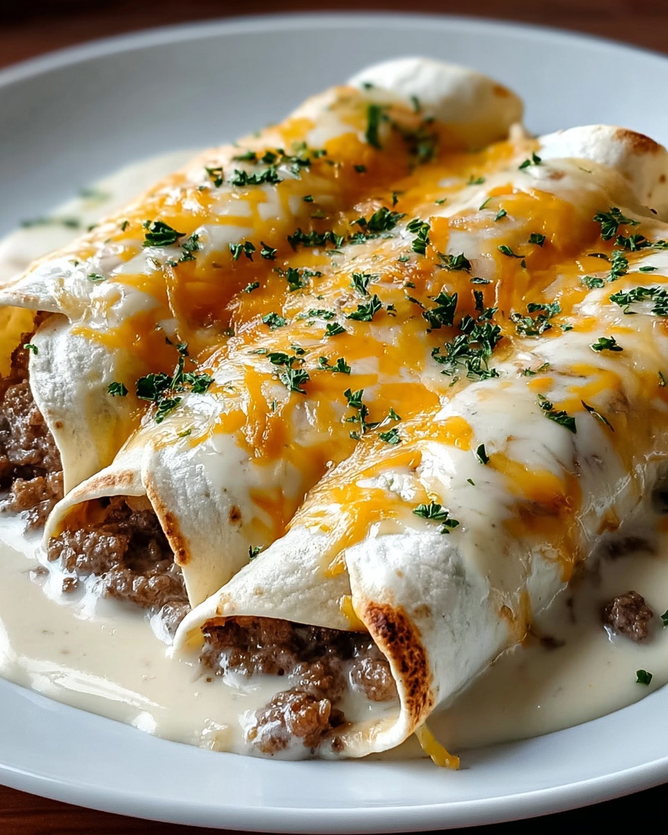 Delicious Breakfast Enchiladas with Sausage Gravy Made Easy Recipe - Recipe Image
