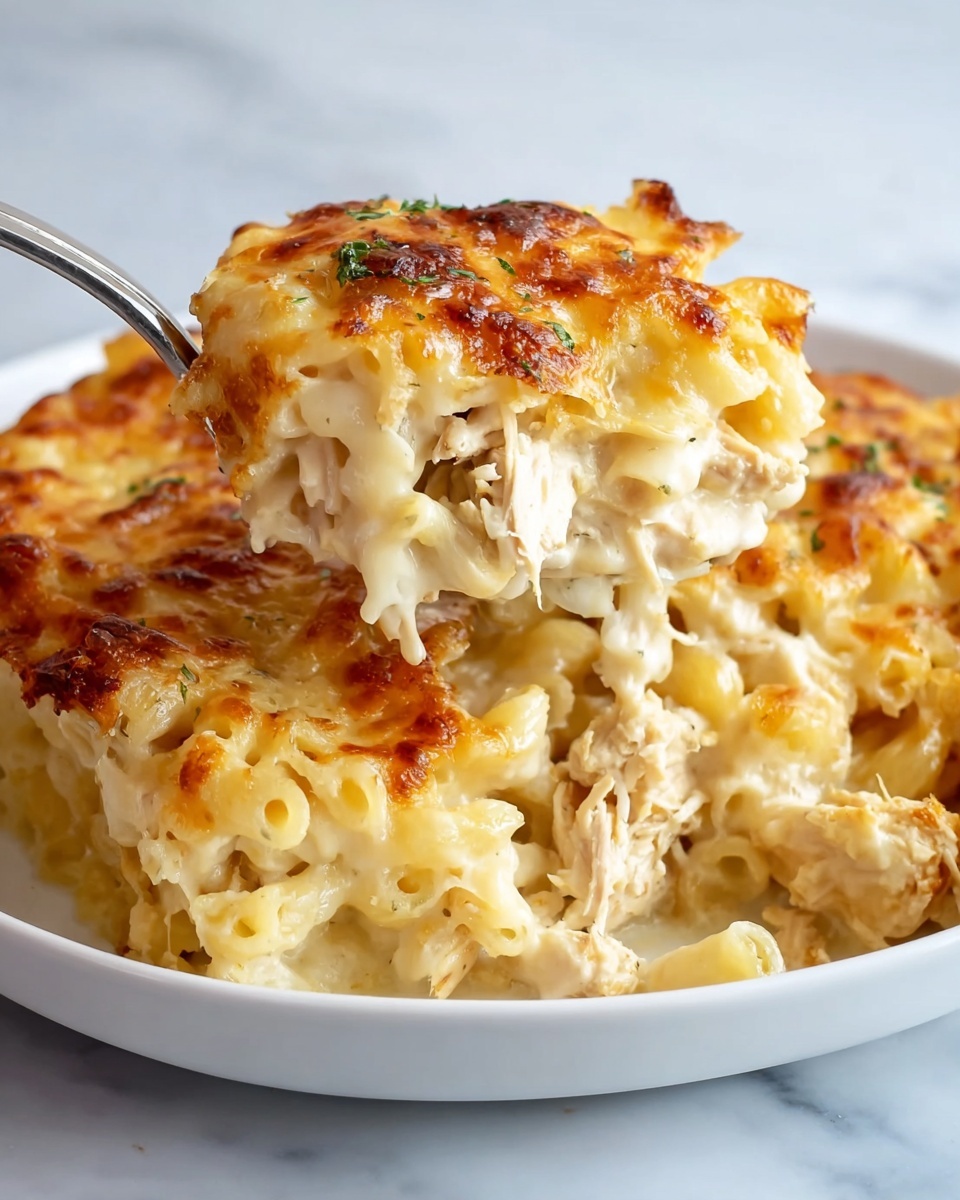 Cheesy Chicken Pasta Casserole Recipe