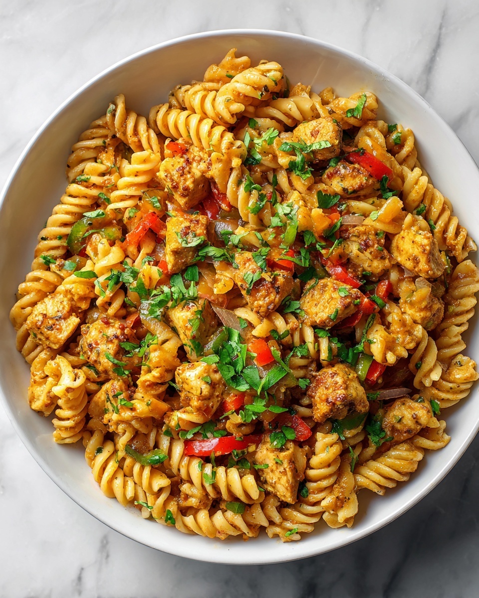 High Protein Chicken Fajita Pasta Recipe