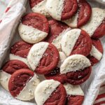 White Chocolate Dipped Red Velvet Cookies Recipe