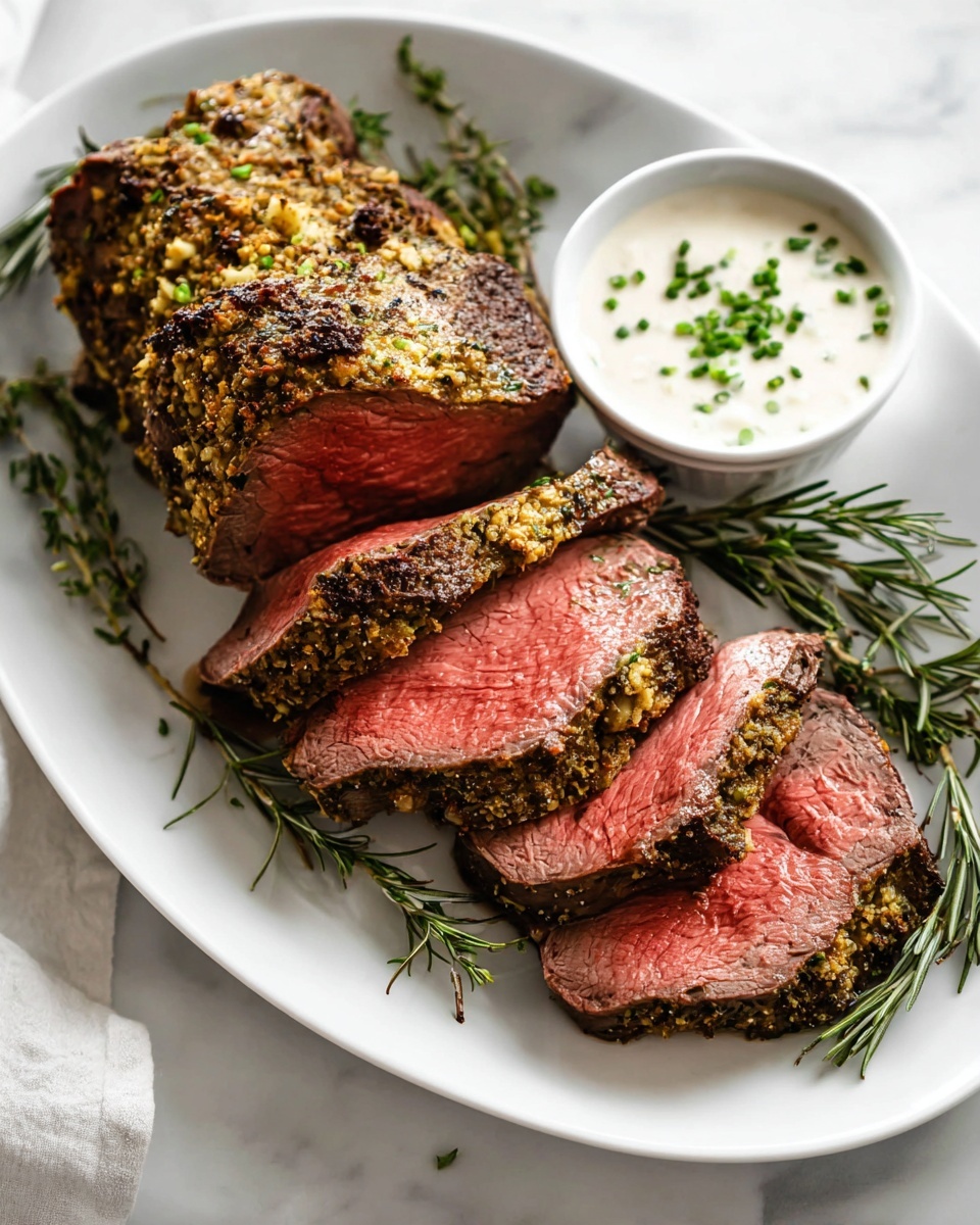 Herbed Garlic Butter Beef Tenderloin Roast Recipe