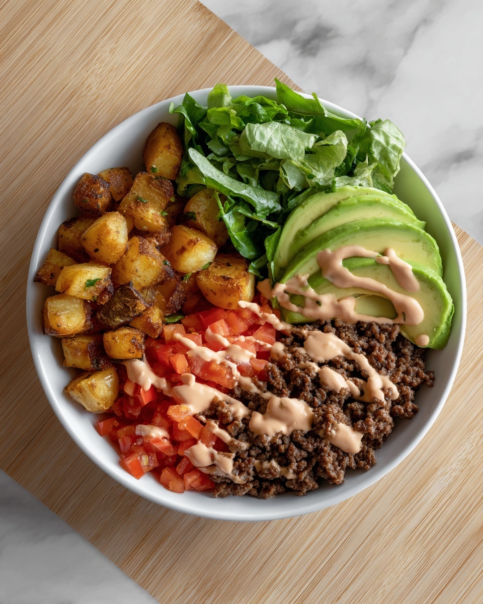 High-Protein Burger Bowl Recipe - Recipe Image
