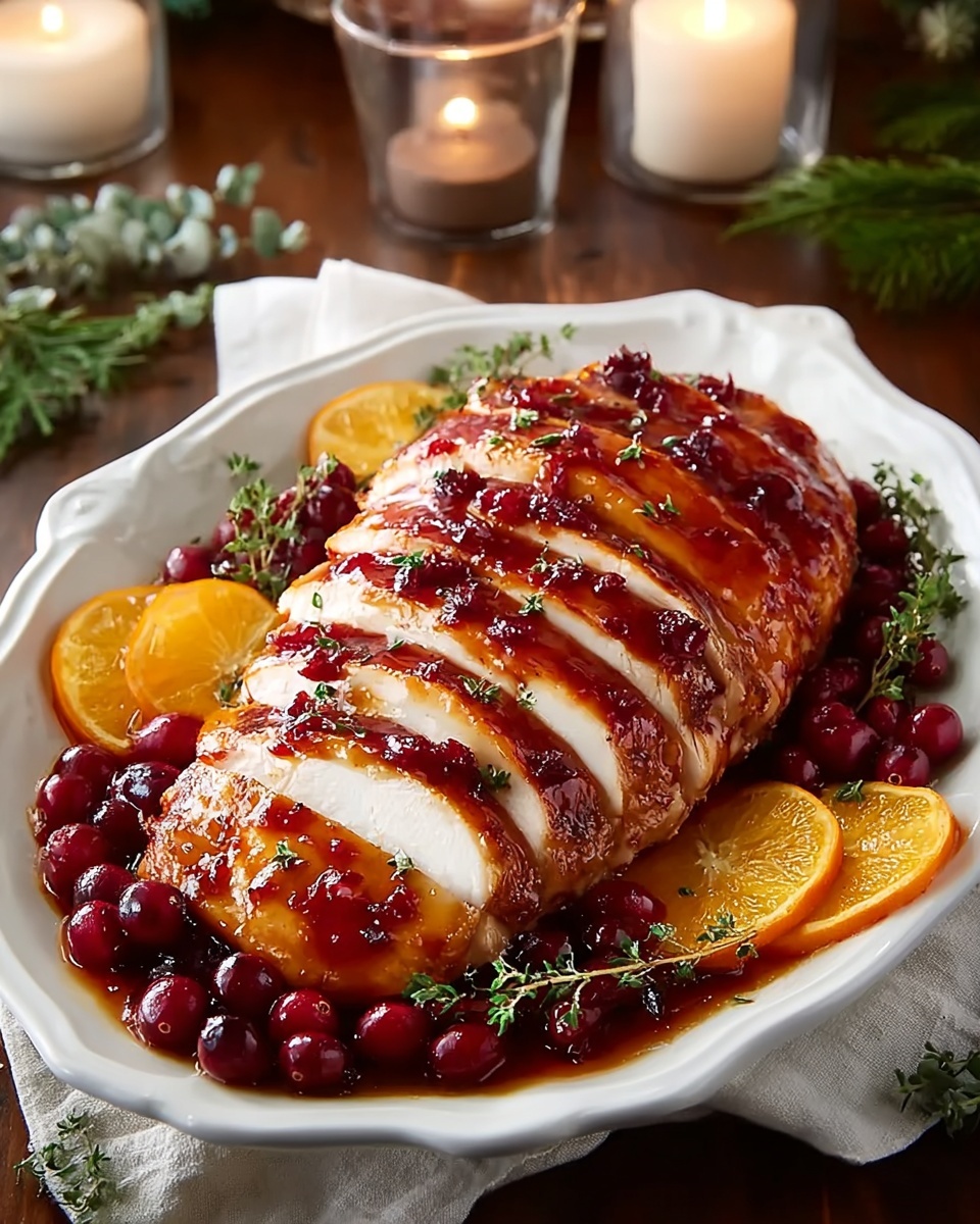 Cranberry Orange Glazed Turkey Breast Recipe - Recipe Image