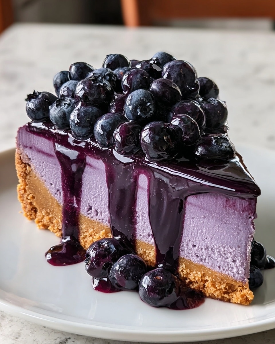 No Bake Blueberry Cheesecake Recipe - Recipe Image