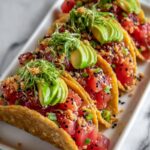 Spicy Tuna Tartare Wonton Tacos Recipe