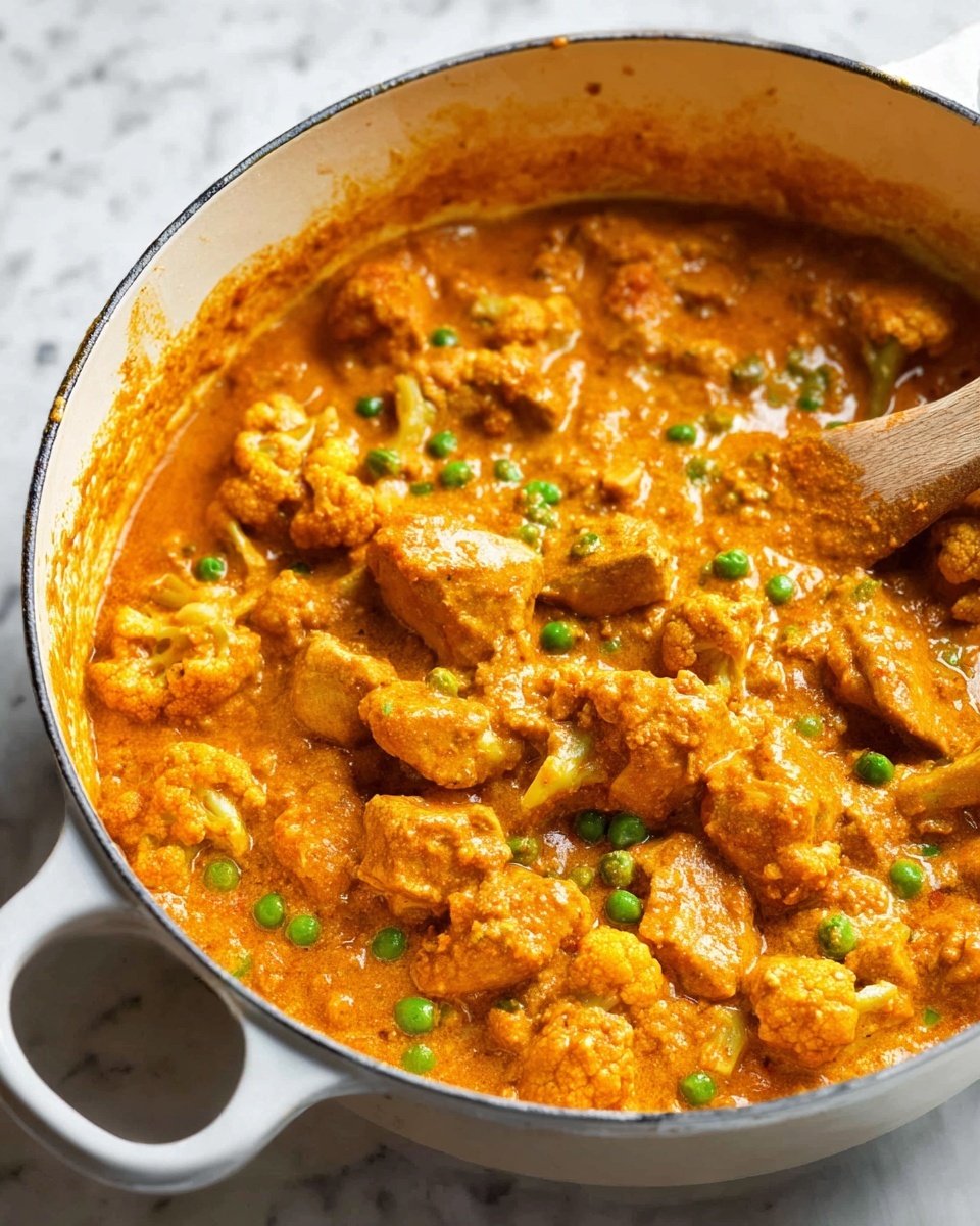 Single white bowl filled with one serving of creamy chicken curry nestled beside fluffy white rice, close-up angled shot capturing tender chunks of chicken coated in rich, golden sauce with a sprinkling of fresh chopped herbs on top, placed on a white marble surface, natural lighting highlighting the textures and warmth of the dish, styled as an inviting plated portion ready to eat, photo taken with an iphone --ar 4:5 --v 7