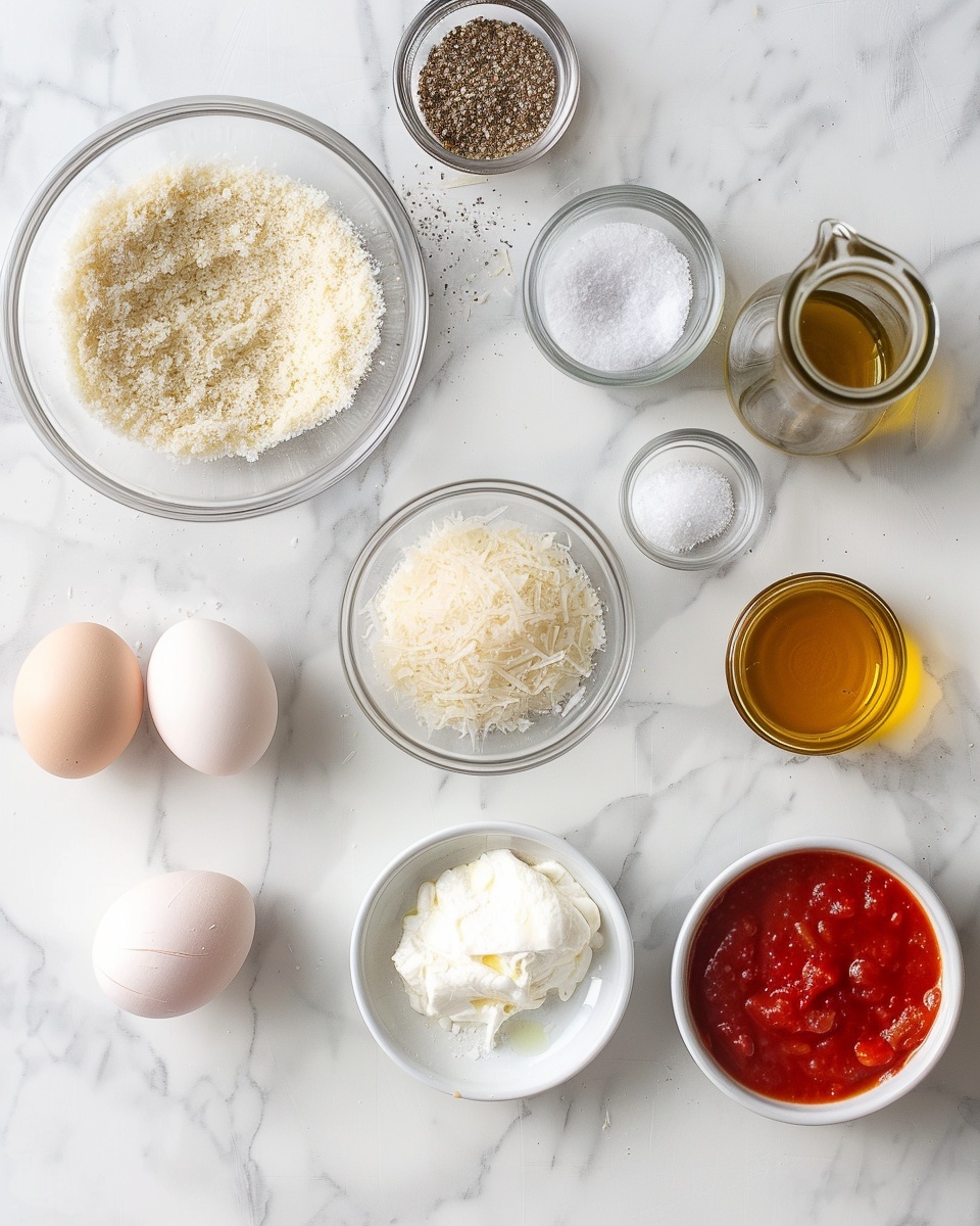 Large white rectangular serving platter displaying a whole chicken parmesan with two whole breaded chicken cutlets covered in melted mozzarella cheese, rich marinara sauce spread underneath, and generously sprinkled with chopped fresh parsley, photographed from a professional 3/4 angle on a white marble countertop, natural lighting, hero shot style, photo taken with an iphone --ar 4:5 --v 7