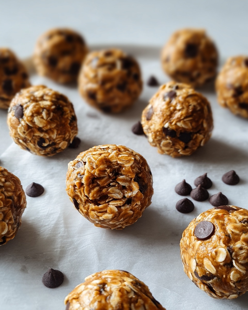 Single white plate holding a single energy bite made of rolled oats and chocolate chips, close-up angled shot revealing the textured interior filled with visible oats and scattered chocolate chips, showcasing the chewy and dense consistency, natural lighting highlighting the glossy peanut butter binding the ingredients, placed on white marble surface, styled like a delicious individual serving from a food blog, photo taken with an iphone --ar 4:5 --v 7