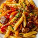 Sweet Pepper Sausage Pasta Recipe