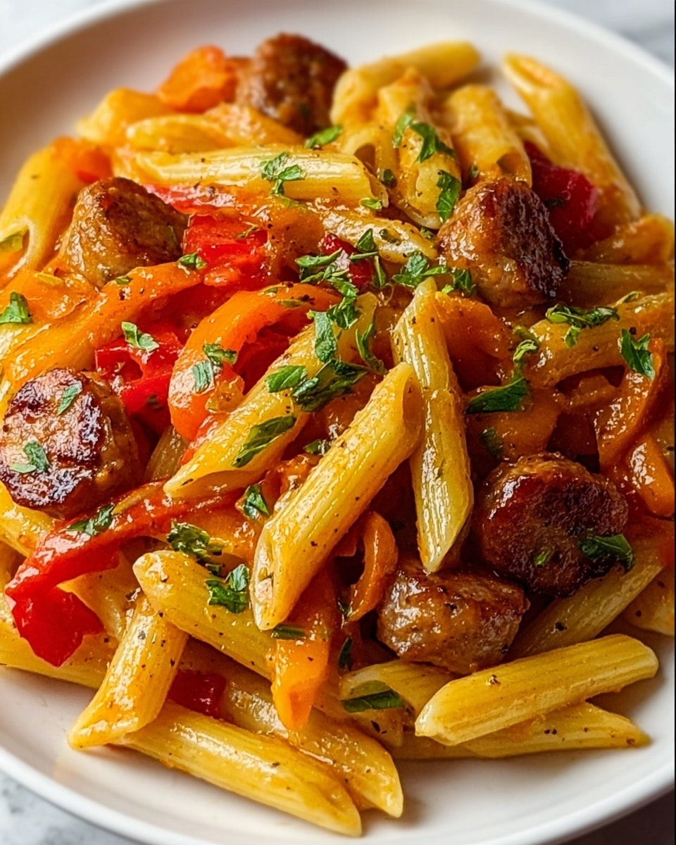 Sweet Pepper Sausage Pasta Recipe