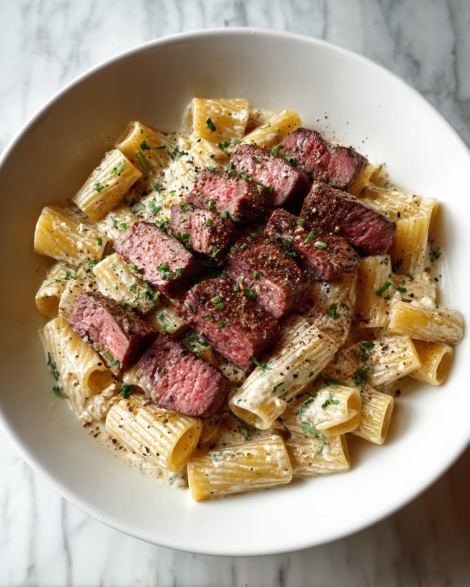 Cowboy Butter Steak Pasta Recipe - Recipe Image