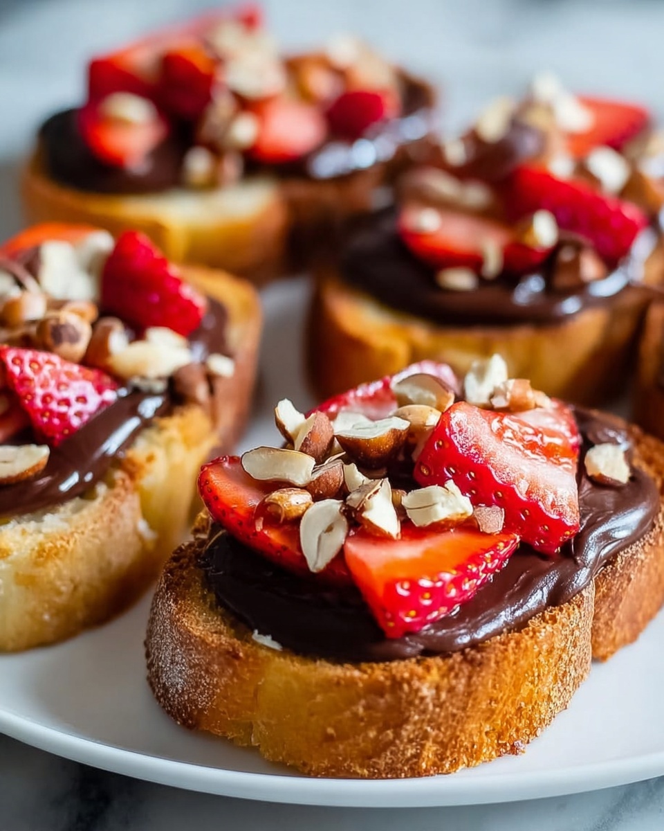 Chocolate Strawberry Bruschetta Recipe