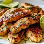 Greek Lemon Garlic Chicken Tenders with Cucumber Yogurt Sauce Recipe