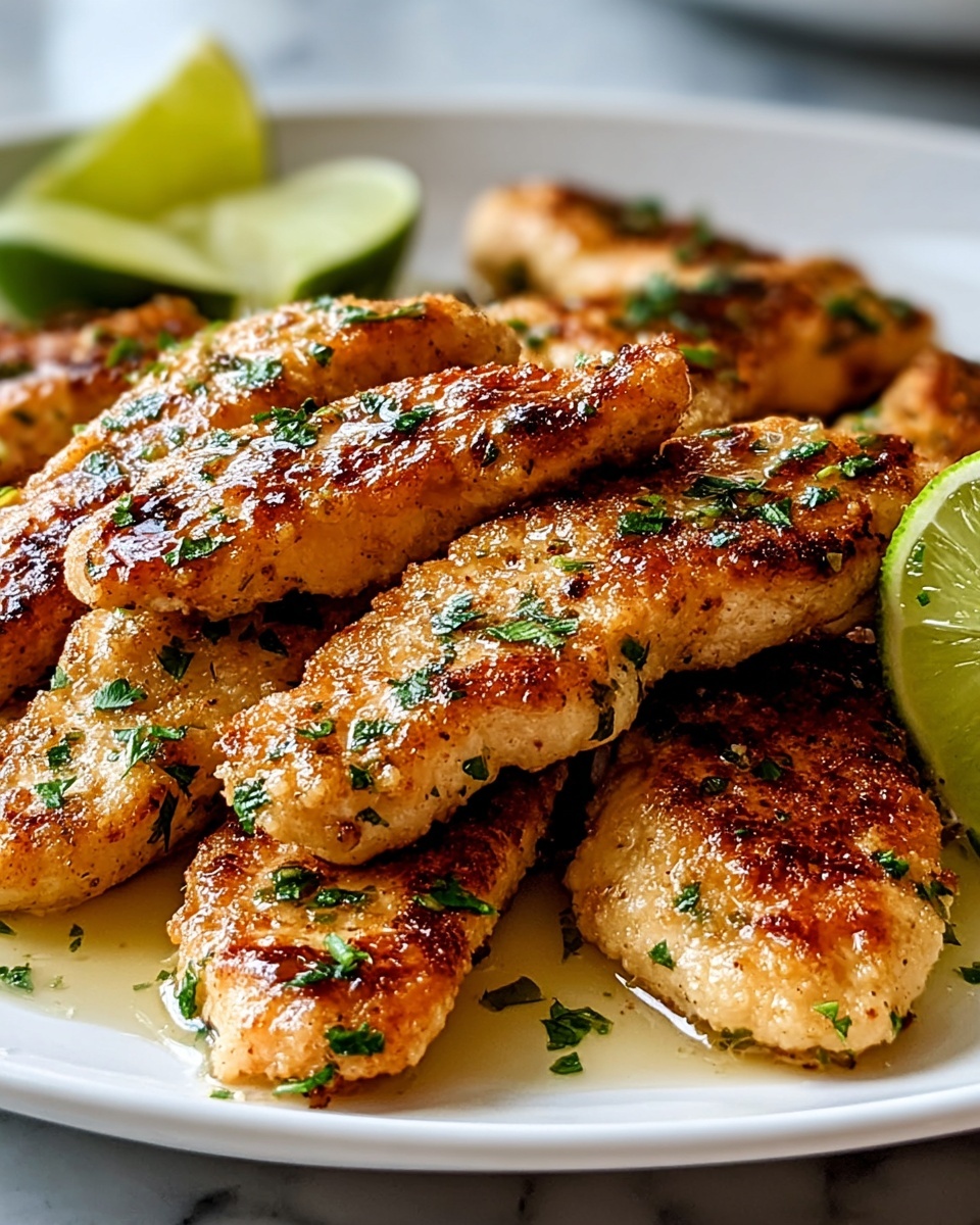Greek Lemon Garlic Chicken Tenders with Cucumber Yogurt Sauce Recipe