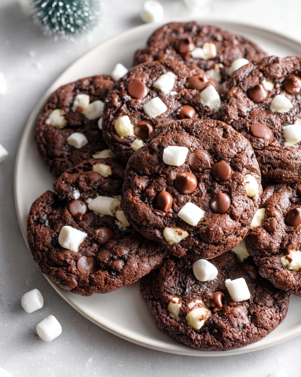 Chocolate Hot Cocoa Cookies with Marshmallow Bits Recipe