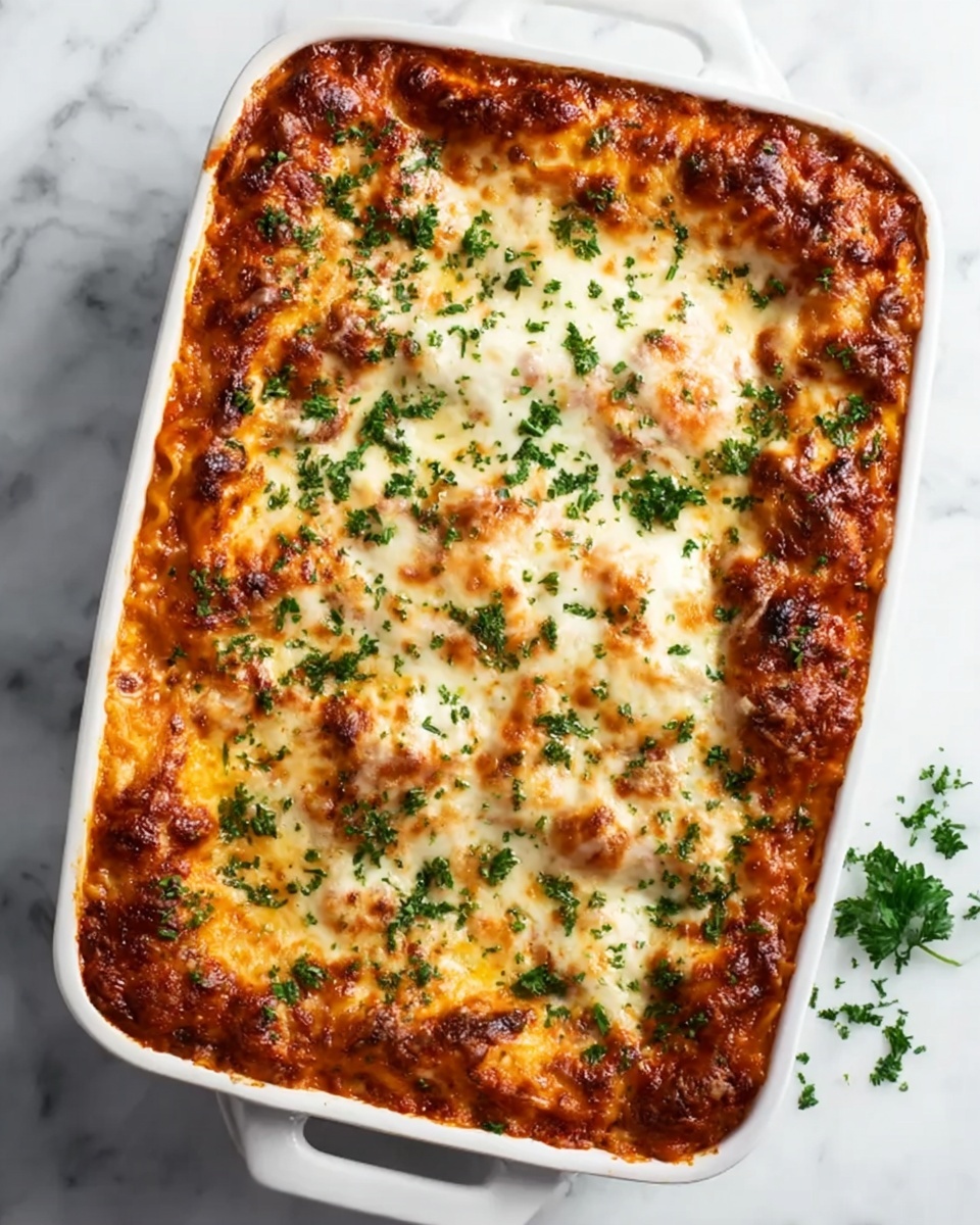 Single white plate holding one plated portion of classic lasagna, close-up angled shot revealing distinct layers of tender pasta sheets, rich meat sauce, creamy ricotta and melted mozzarella cheese, topped with browned, bubbling cheese and sprinkled with fresh chopped parsley, slight shine on the cheese, set on white marble surface with natural lighting, styled and ready to eat, photo taken with an iphone --ar 4:5 --v 7