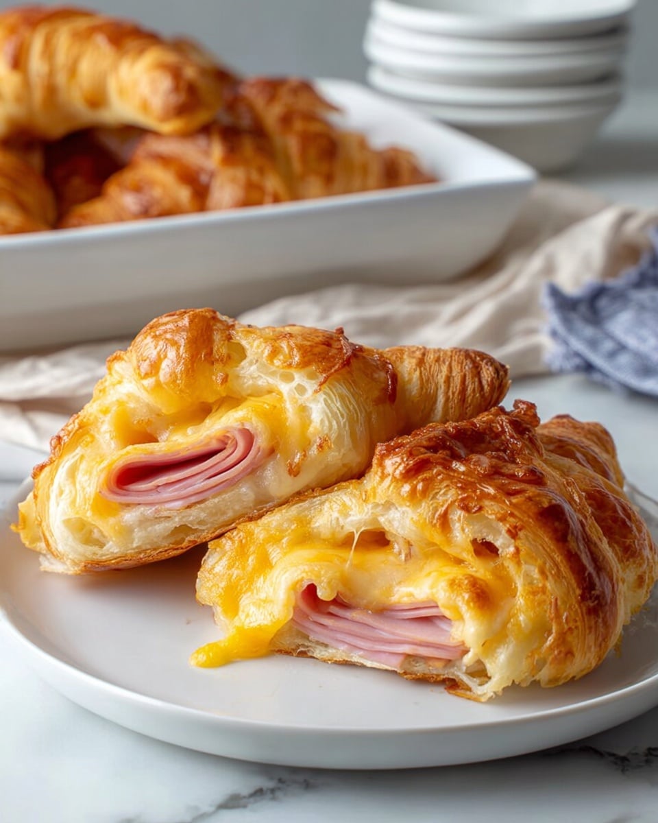 Baked Ham and Cheese Croissants Recipe