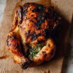 Roast Tarragon Chicken with Crispy Skin and Creamy White Wine Sauce Recipe