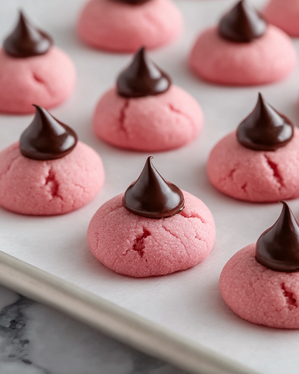 Cherry Chocolate Kiss Valentine Cookies Recipe