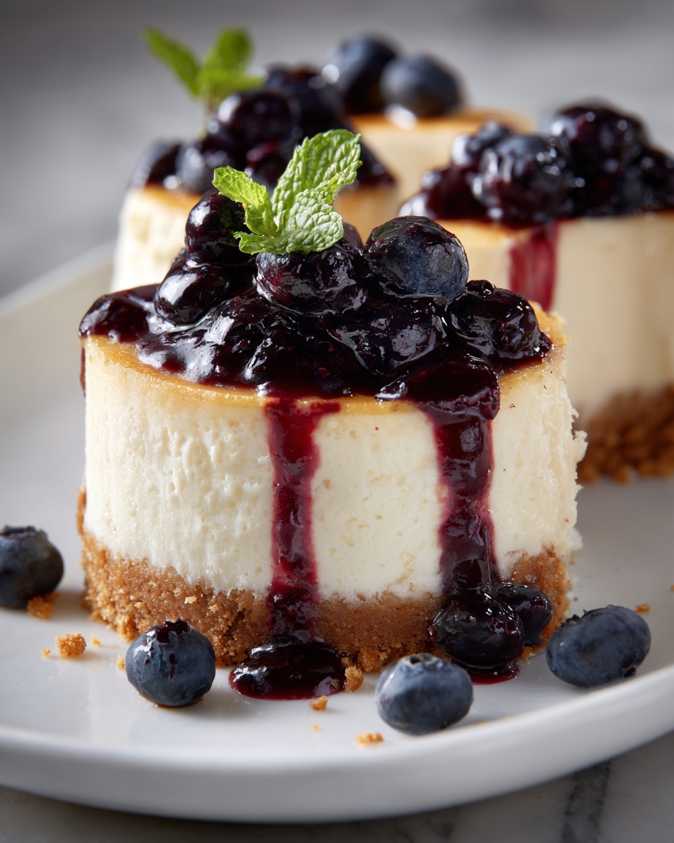 Mini White Chocolate Blueberry Cheesecakes Recipe