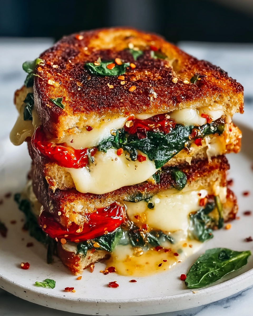 Sun-Dried Tomato, Spinach, and Ricotta Grilled Cheese Recipe