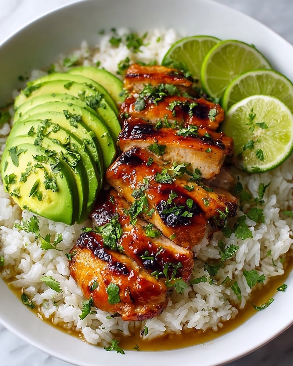 Honey Lime Chicken Avocado Rice Recipe