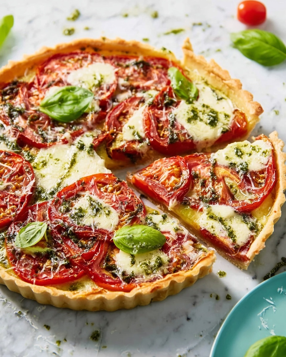 Fresh Tomato Tart with Basil and Cheese Recipe