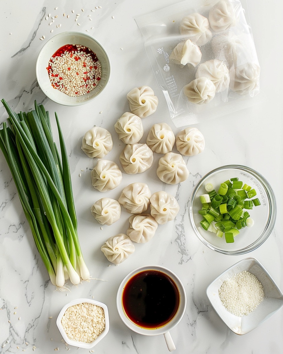 Chicken Soup Dumpling Soup Hack Recipe 5 Single white bowl featuring one serving of spicy dumpling soup with a close-up view revealing a tender dumpling resting on a silver spoon, soaked in a vibrant reddish broth flecked with toasted sesame seeds and chopped green onions, the dumpling skin slightly translucent showcasing juicy filling beneath, steam rising gently, placed on a white marble surface, intimate plated serving photo taken with an iphone --ar 4:5 --v 7
