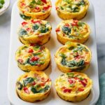 Healthy Spinach and Red Pepper Egg Bites Recipe