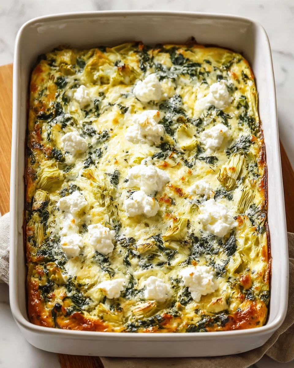 High Protein Spinach Artichoke Bake (Keto, Low-Carb) Recipe