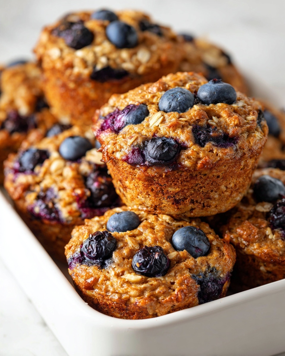 Blueberry Banana Baked Oatmeal Cups Recipe