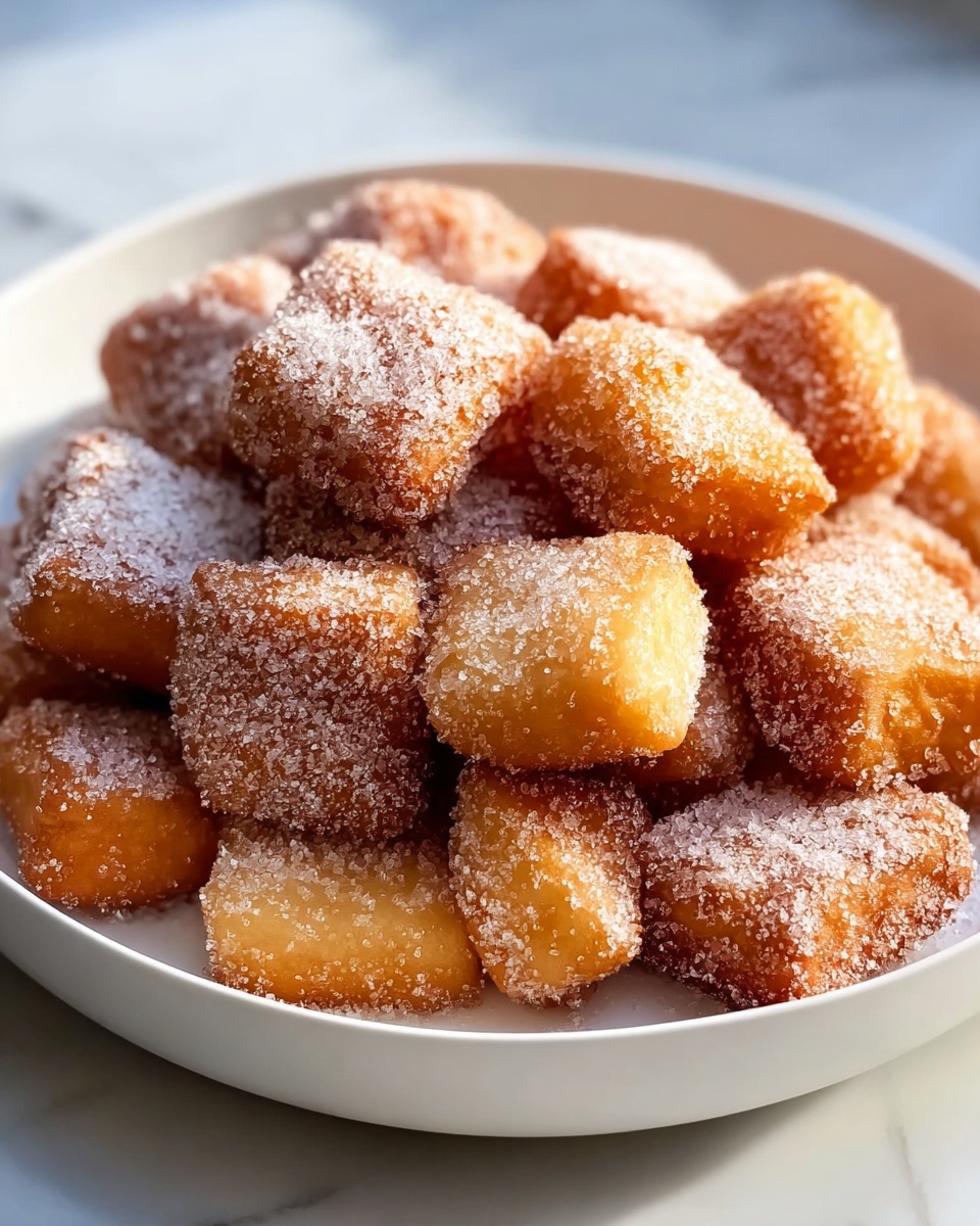 Crispy Churro Bites with Cinnamon Sugar Coating and Dipping Sauces Recipe