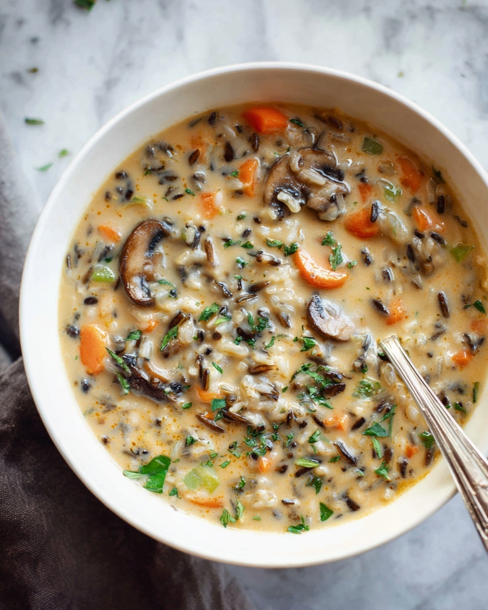 Instant Pot Mushroom Wild Rice Soup Recipe