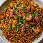 Sticky Garlic Chicken Noodles Recipe
