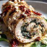 Rolled Chicken with Feta, Spinach, and Sun-Dried Tomatoes Recipe
