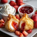 Strawberry Cheesecake Wontons (Fried, Baked, or Air Fryer) Recipe