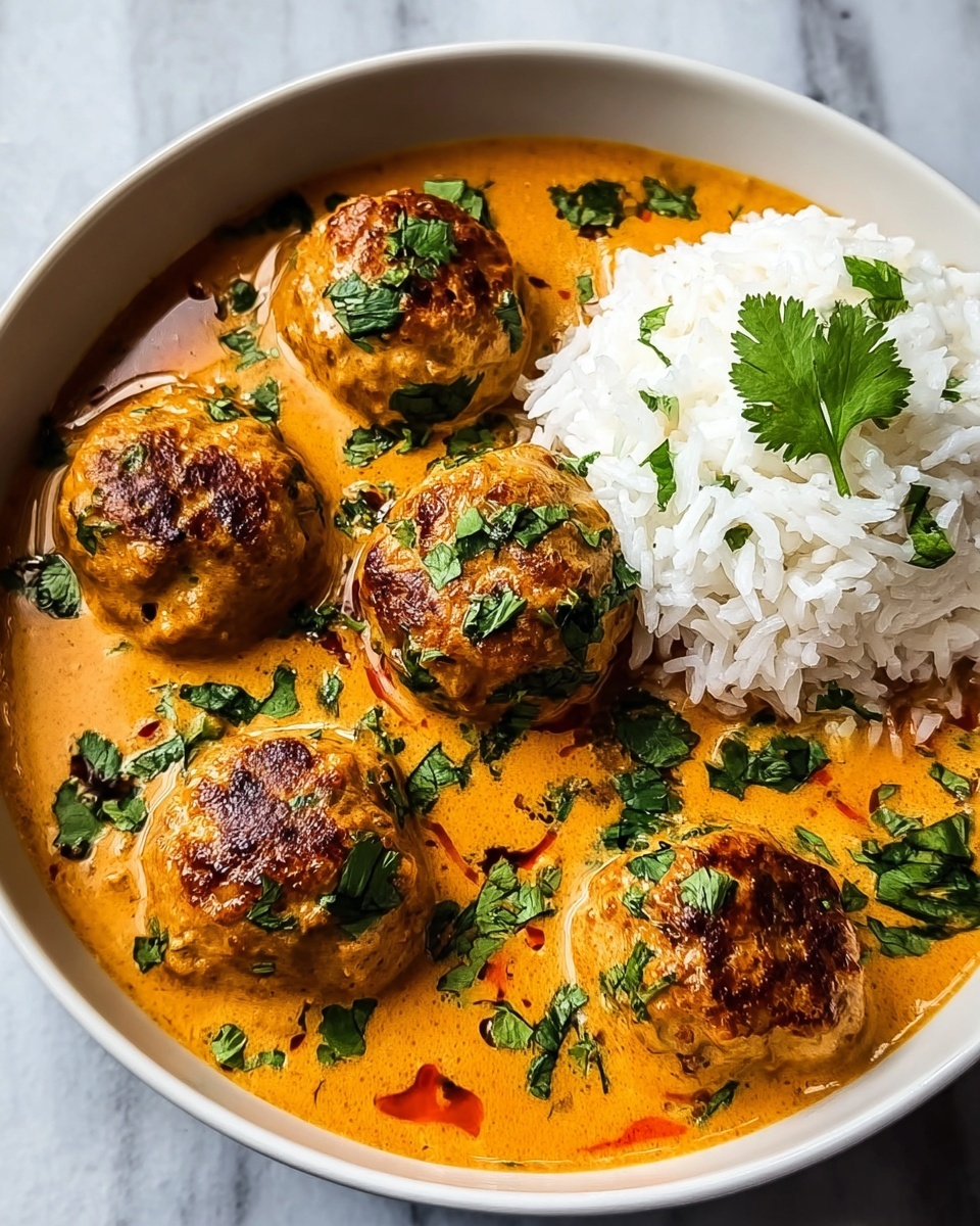 Thai Chicken Meatballs in Coconut Curry Recipe