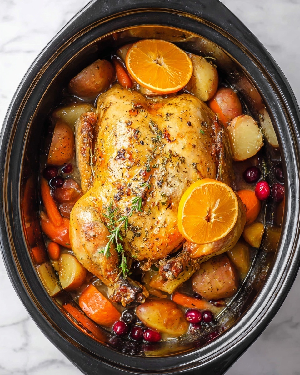 Whole Crockpot Whole Chicken with Potatoes and Aromatic Spices Recipe