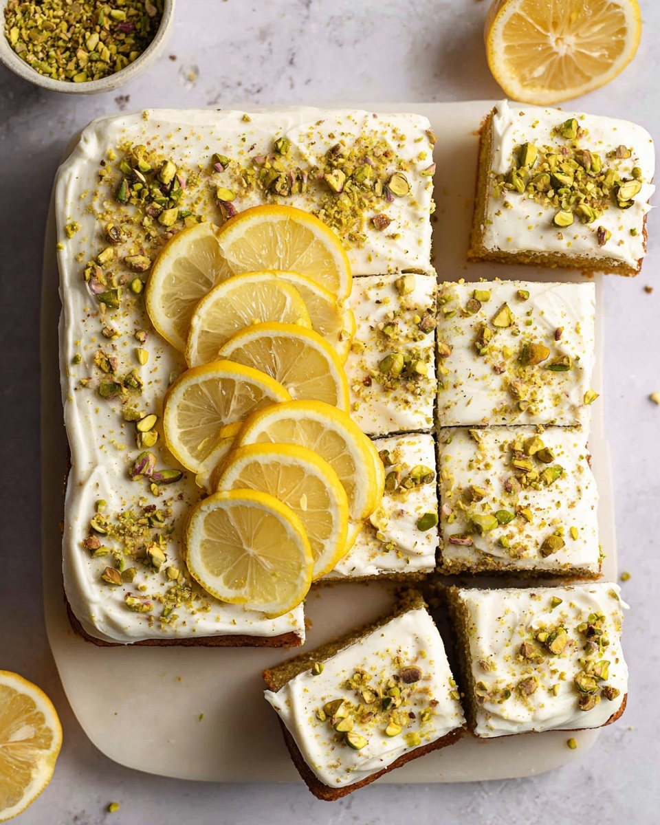 Lemon Pistachio Cake with Cream Cheese Frosting Recipe