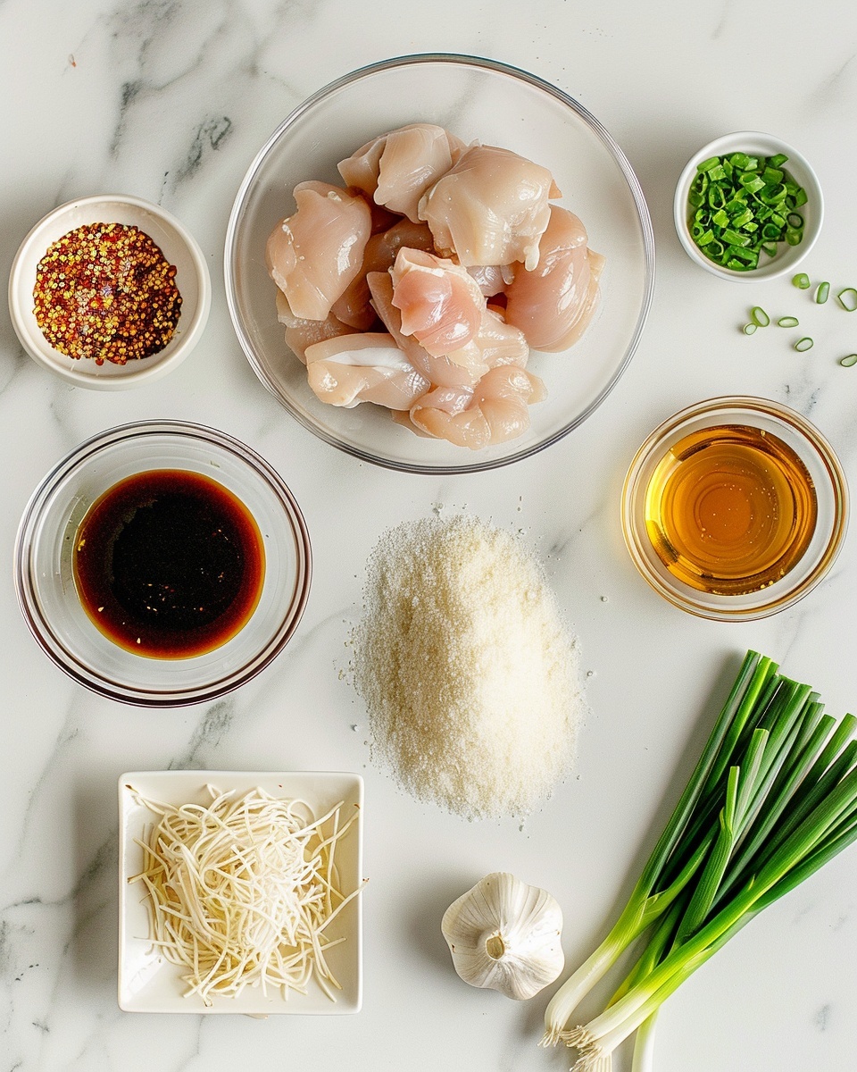 Single white bowl with a close-up, intimate view of a plated serving of sticky garlic shrimp stir-fried with curly noodles coated in a rich, glossy dark soy sauce, garnished with freshly chopped green onions and sprinkled sesame seeds, showcasing the tender shrimp pieces nestled among the tangled noodles, steam lightly rising on a white marble surface, natural lighting emphasizing the shine and texture of the dish, styled like a food blog shot, photo taken with an iphone --ar 4:5 --v 7