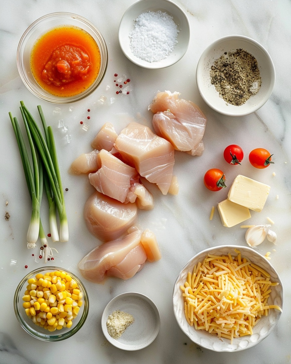 White bowl with a single serving of buffalo chicken salad, featuring crispy battered chicken pieces generously coated in vibrant orange buffalo sauce, drizzled with creamy ranch dressing, nestled on a bed of fresh shredded lettuce. Surrounding the chicken are ripe avocado slices, crunchy julienned carrots, sliced cucumbers, fresh tomato wedges, thin red onion rings, and a scoop of cottage cheese, all arranged neatly to showcase the varied textures and colors. The plate is set on a white marble surface under natural light, close-up angled view highlighting the contrasting layers of crispy chicken, creamy toppings, and fresh vegetables, styled for an inviting food blog presentation. photo taken with an iphone --ar 4:5 --v 7