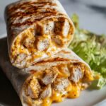 Cheesy Garlic Chicken Wraps Recipe
